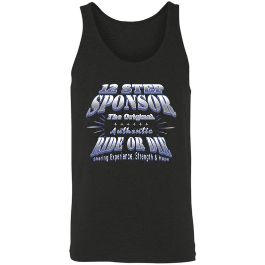 Recovery Unisex Tank | Inspiring Sobriety |  12 Step Sponsor (Ride or Die)