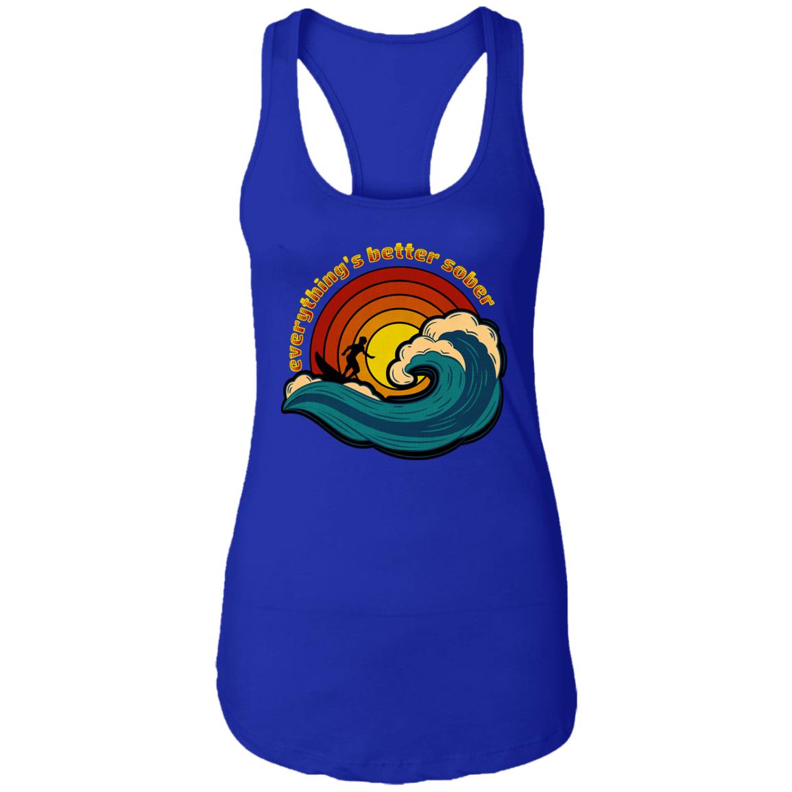 Womens Recovery Tank | Inspiring Sobriety |  Sober Surfer Sunset