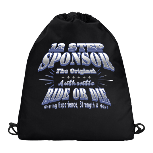 Recovery Champion Cinch Pack | Inspiring Sobriety |  12 Step Sponsor  - Authentic Ride or Die