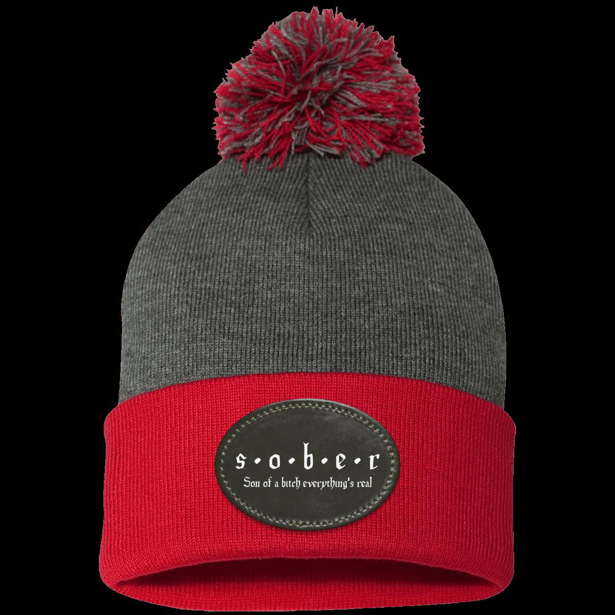 Recovery Pom Beanie | Inspiring Sobriety |  S.O.B.E.R,