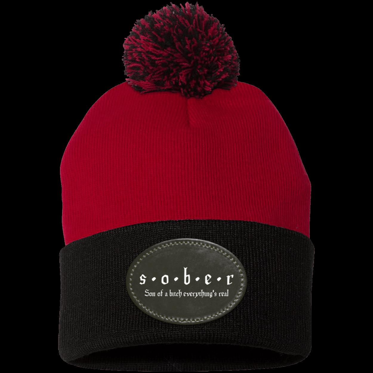 Recovery Pom Beanie | Inspiring Sobriety |  S.O.B.E.R,