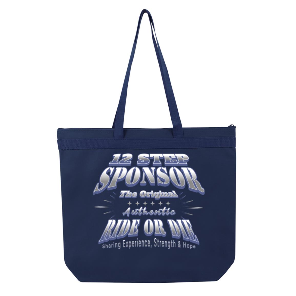 Recovery Tote Bag | Inspiring Sobriety |  12 Step Sponsor  - Authentic Ride or Die