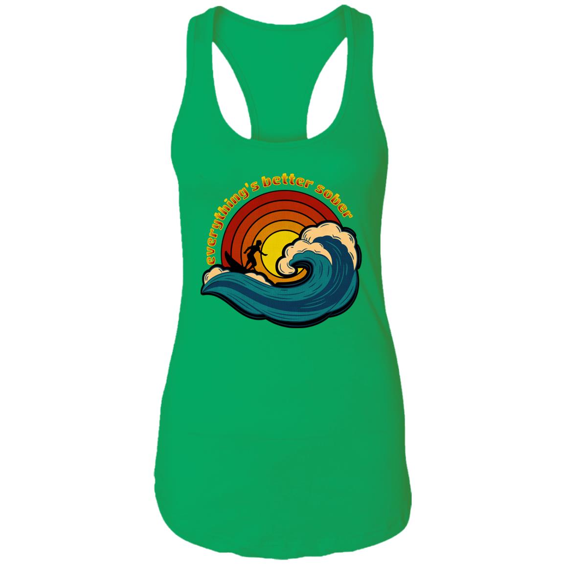 Womens Recovery Tank | Inspiring Sobriety |  Sober Surfer Sunset