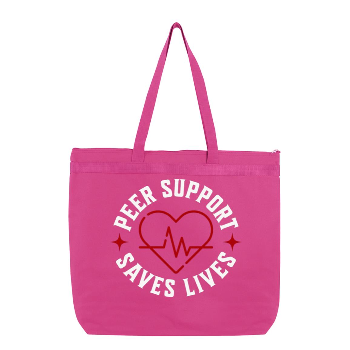 Recovery Tote Bag | Inspiring Sobriety | Peer Support Saves Lives