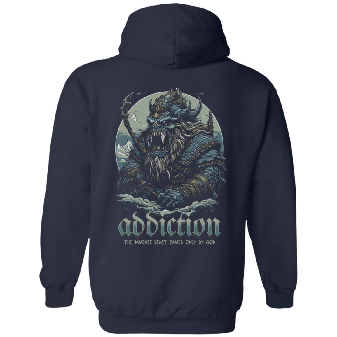 Recovery Zip Hoodie  | Inspiring Sobriety |  Addiction, The Immense Beast Tamed Only By God