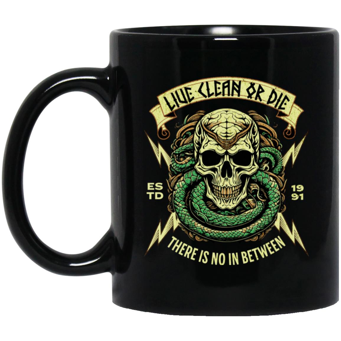 Custom Recovery Mug | Inspiring Sobriety |  Live Clean Or Die