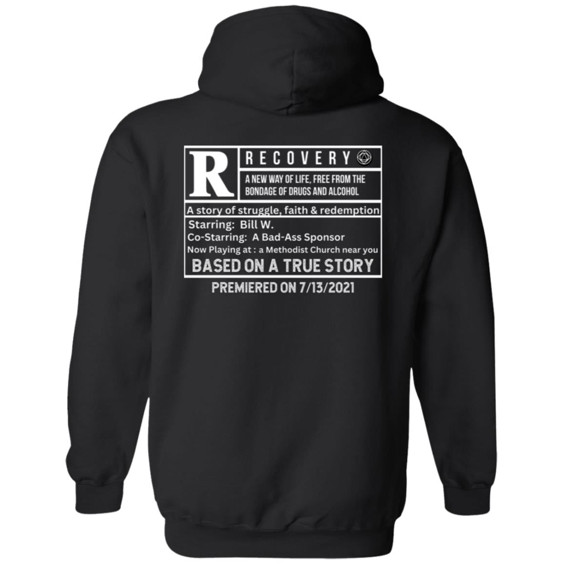 Custom Recovery Zip Hoodie | Inspiring Sobriety | Rated R For Recovery