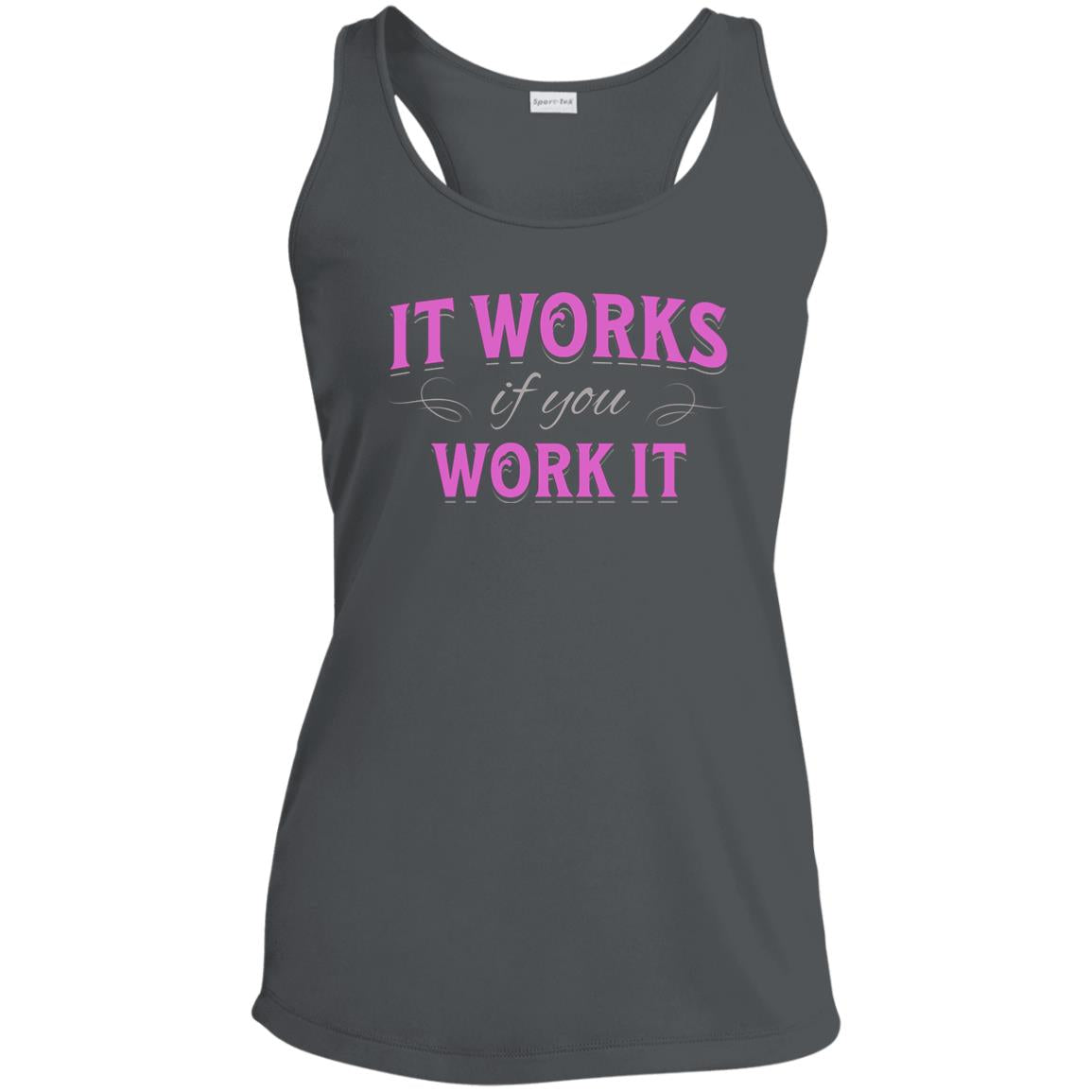 Womens Recovery Tank | Inspiring Sobriety |  It Works If You Work It (Pink)