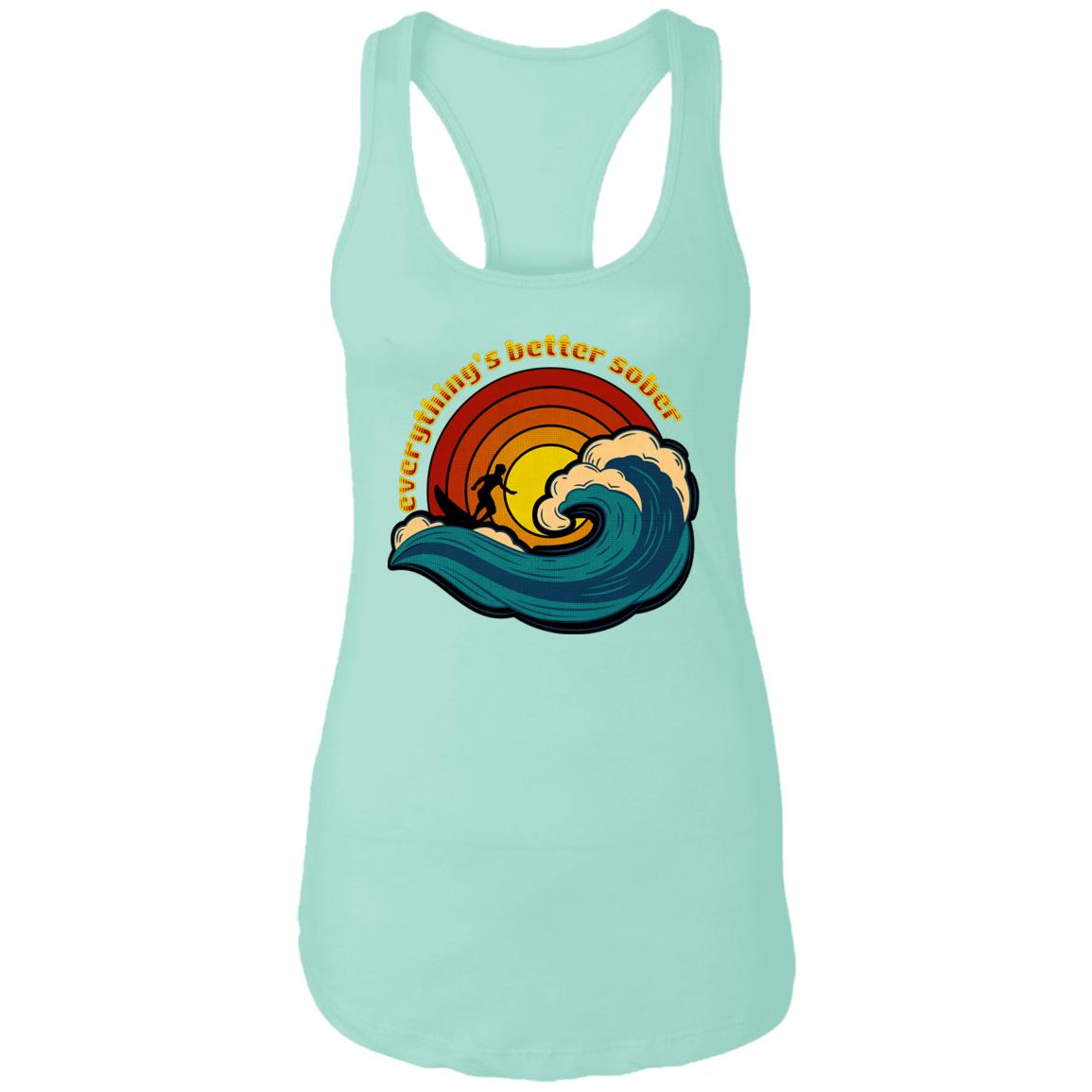 Womens Recovery Tank | Inspiring Sobriety |  Sober Surfer Sunset