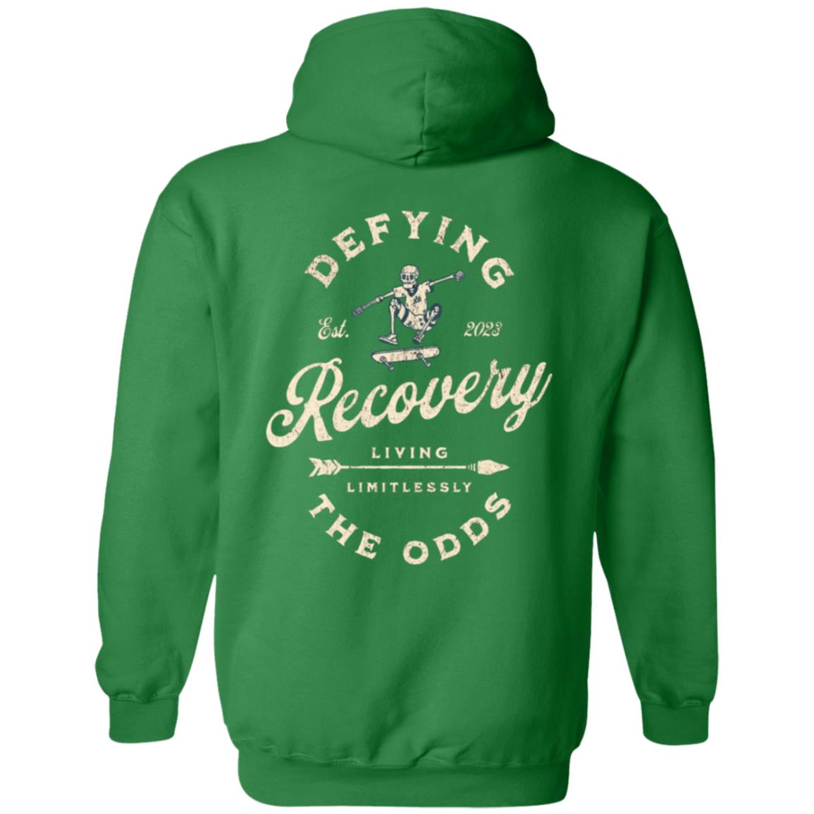 Custom Recovery Zip Hoodie  | Inspiring Sobriety |  Recovery - Defying The Odds