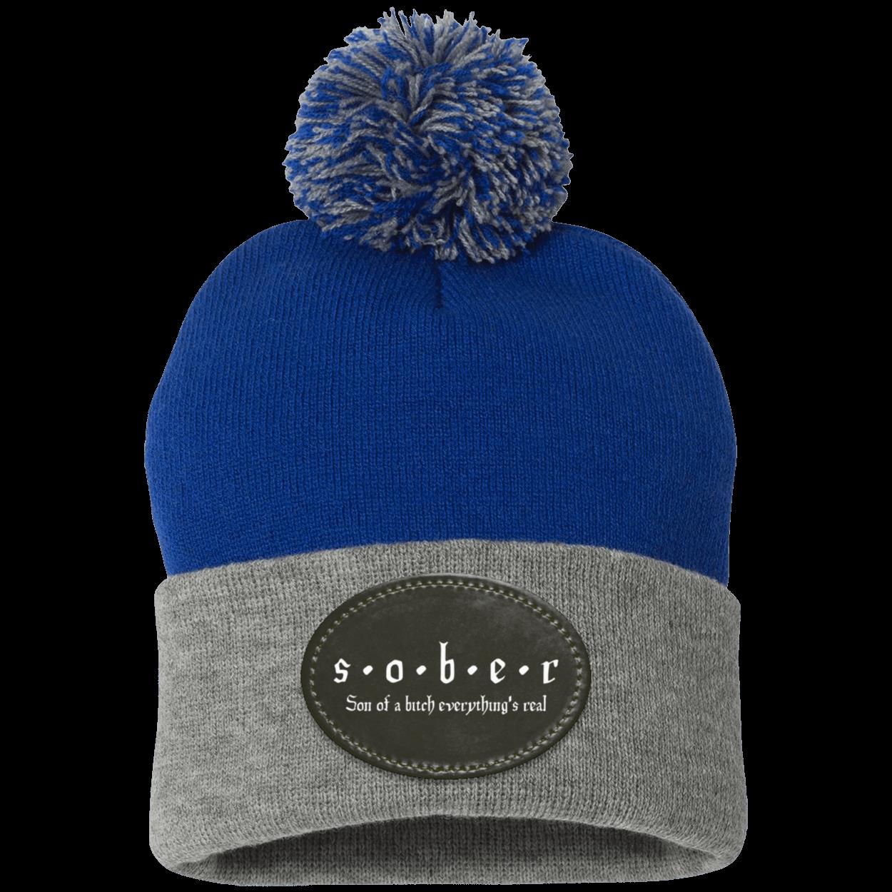 Recovery Pom Beanie | Inspiring Sobriety |  S.O.B.E.R,