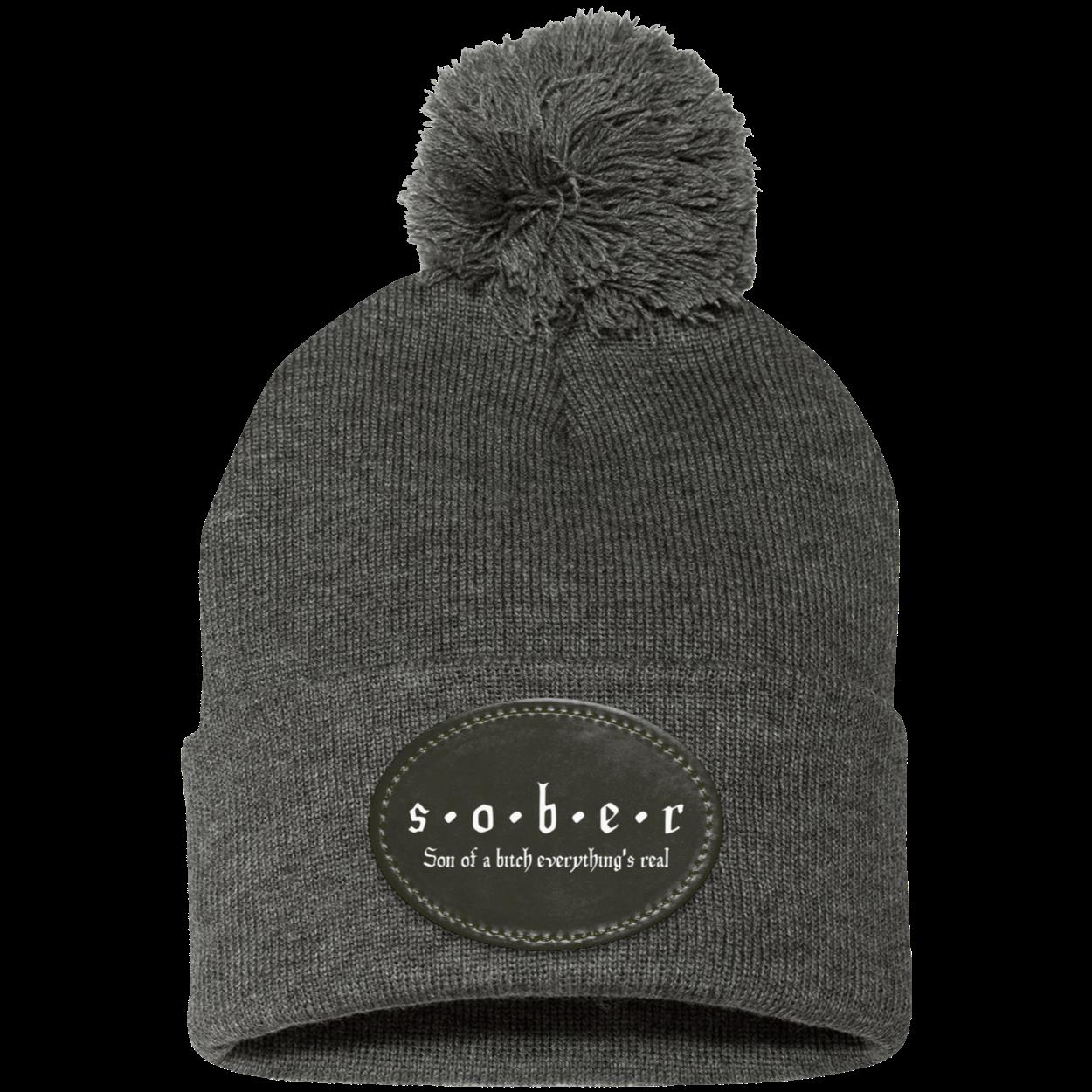 Recovery Pom Beanie | Inspiring Sobriety |  S.O.B.E.R,