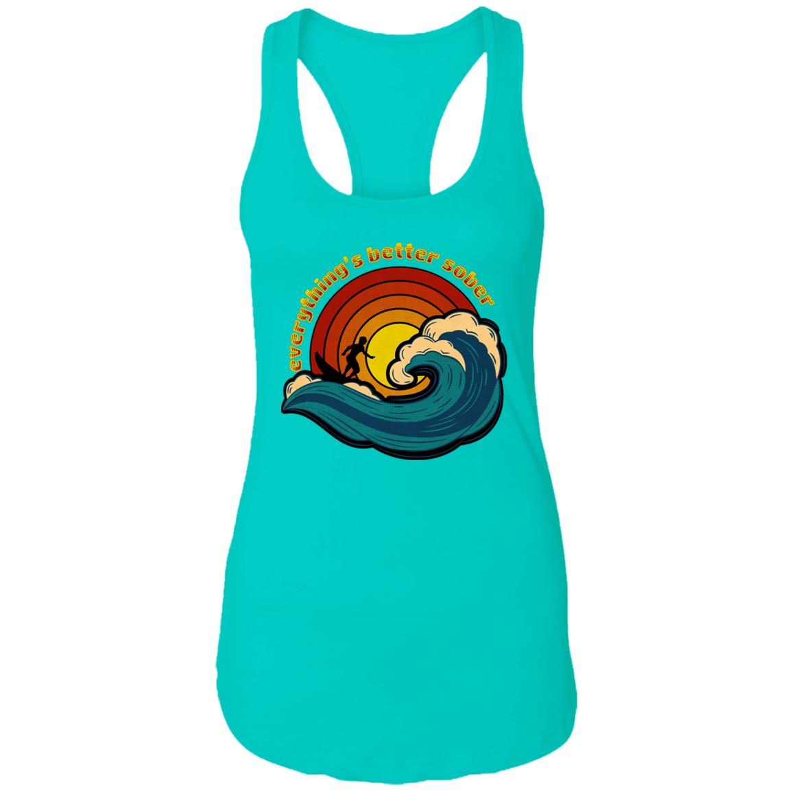 Womens Recovery Tank | Inspiring Sobriety |  Sober Surfer Sunset