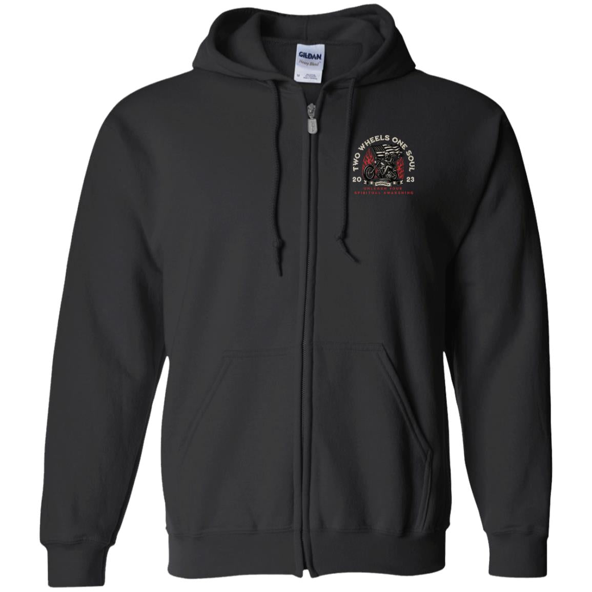 Custom Recovery Zip Hoodie | Inspiring Sobriety |  Two Wheels,  One Soul