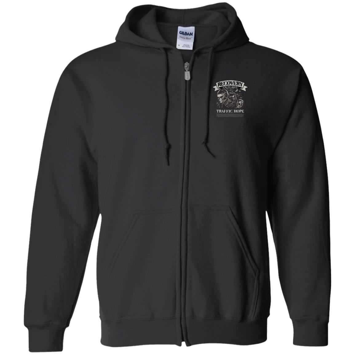 Recovery Zip Hoodie  | Inspiring Sobriety |  Recovery Outlaws Traffic Hope