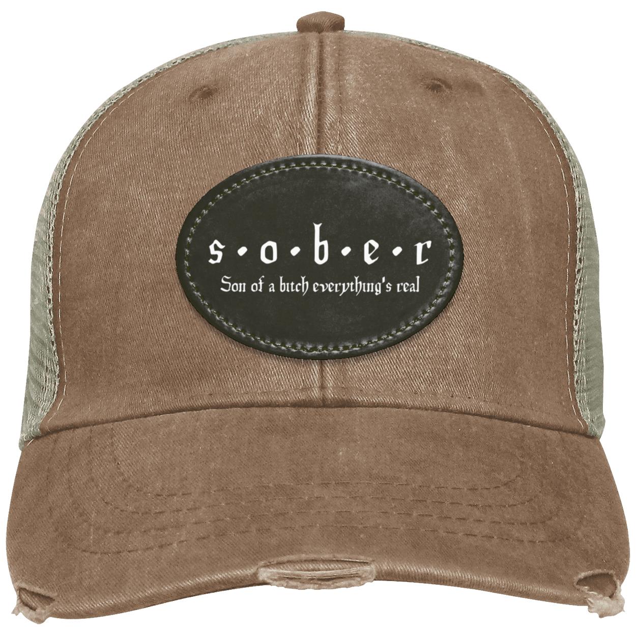 Recovery Distressed Hat | Inspiring Sobriety |  S.O.B.E.R.