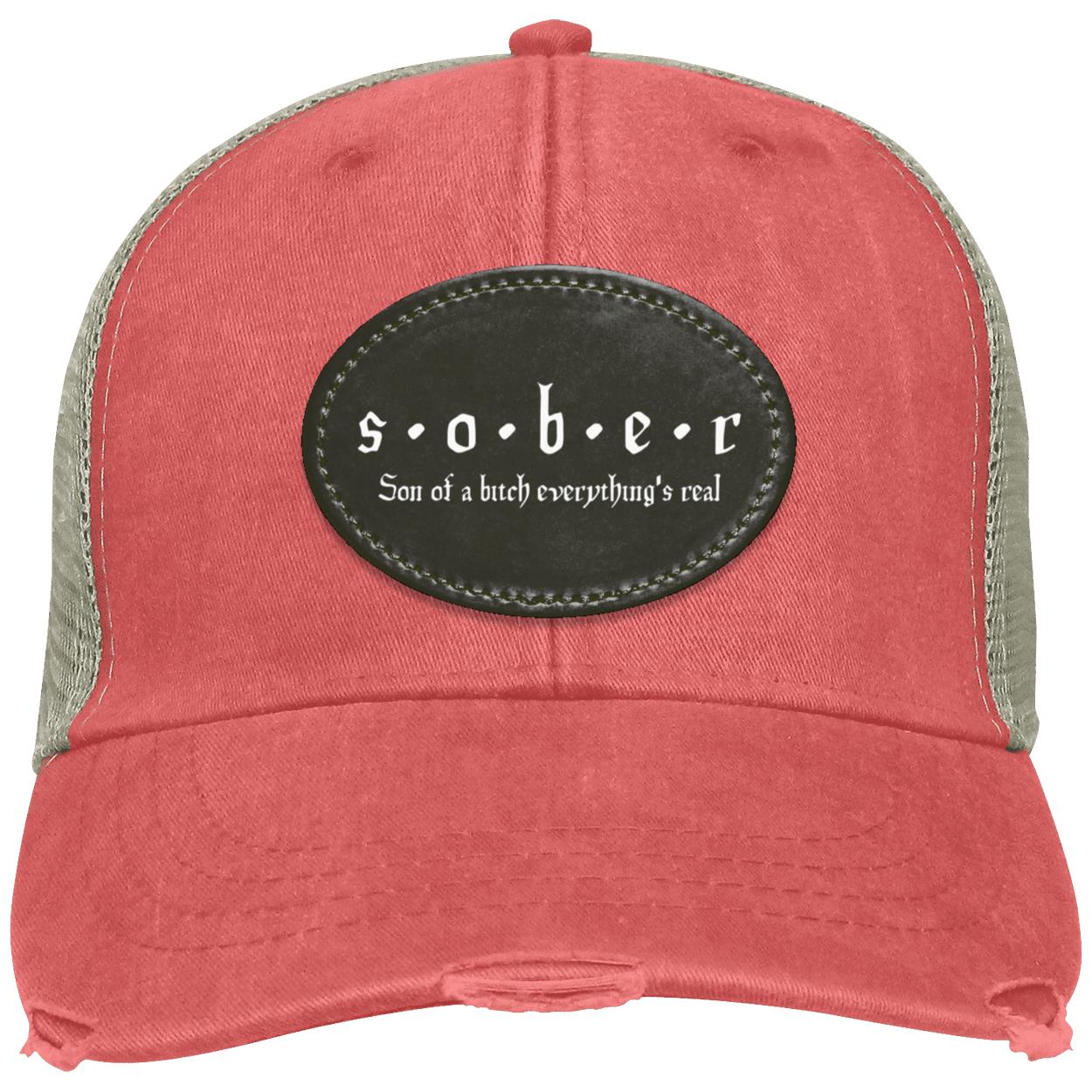 Recovery Distressed Hat | Inspiring Sobriety |  S.O.B.E.R.