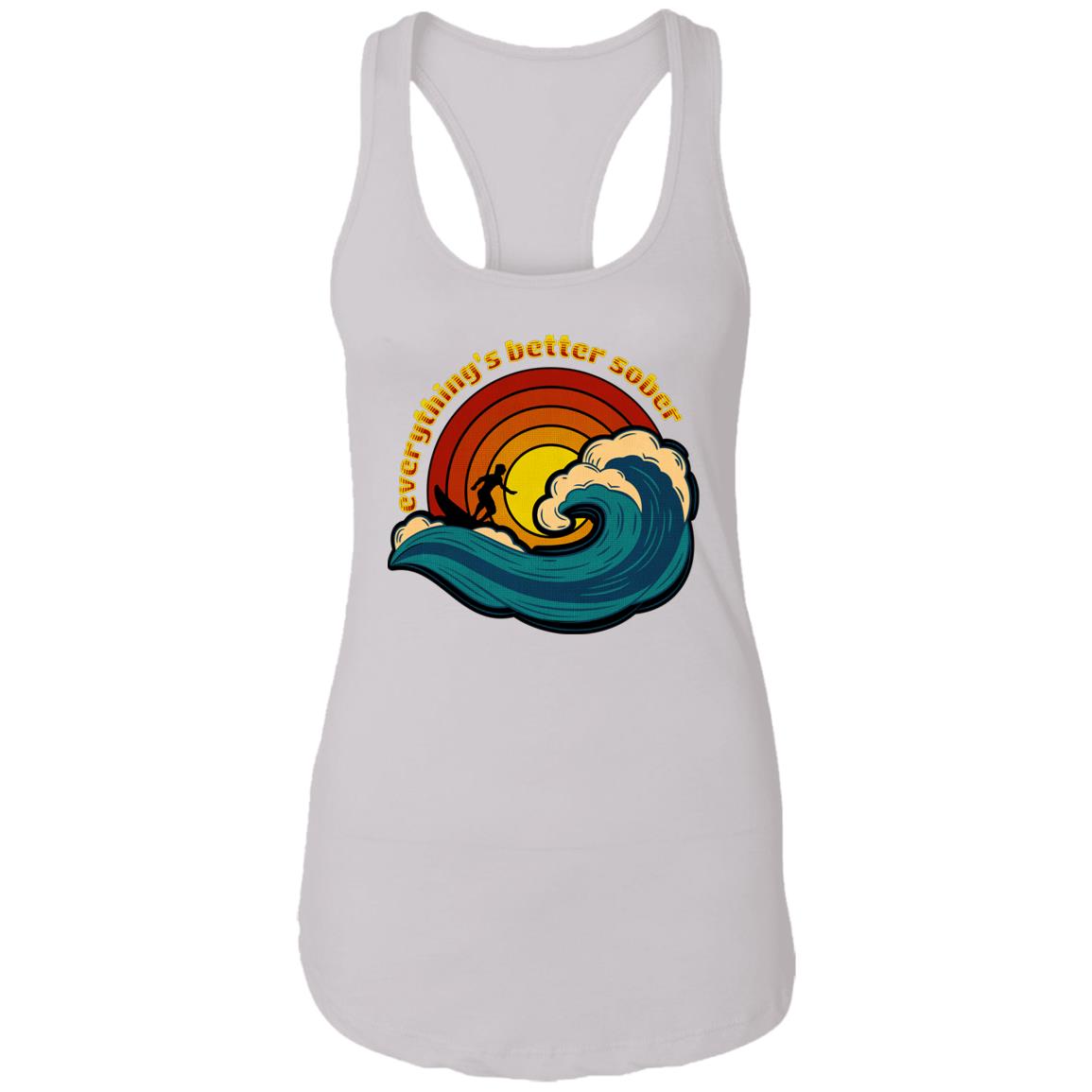 Womens Recovery Tank | Inspiring Sobriety |  Sober Surfer Sunset