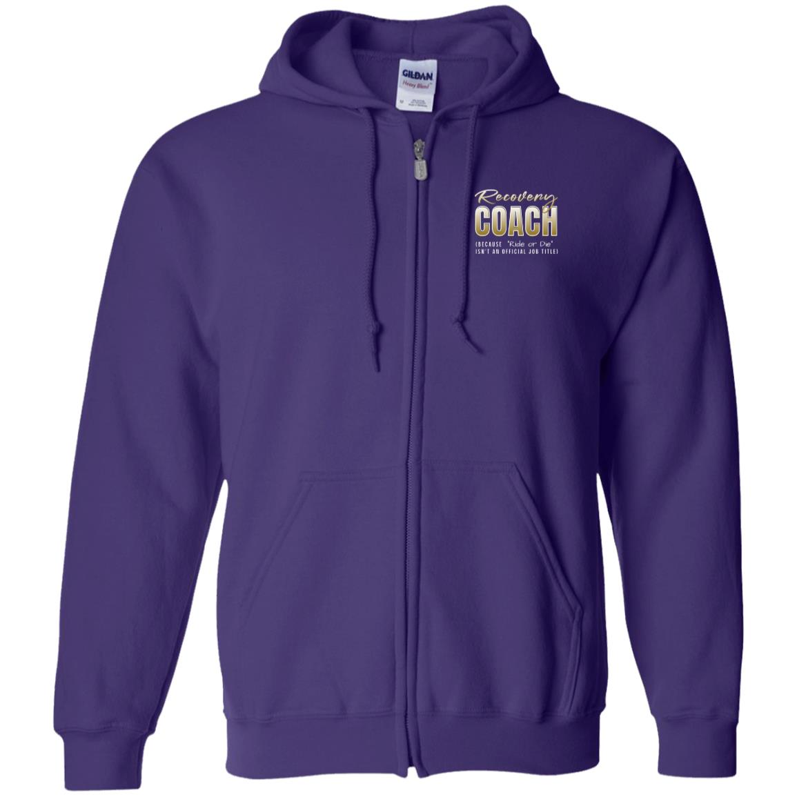 Recovery Zip Hoodie  | Inspiring Sobriety |  Recovery Coach (Ride or Die)