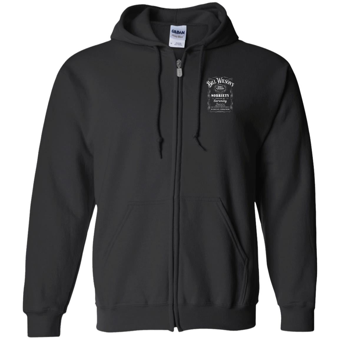 Recovery Zip Hoodie  | Inspiring Sobriety |  Bill Wilson's 100% Living Proof Sobriety