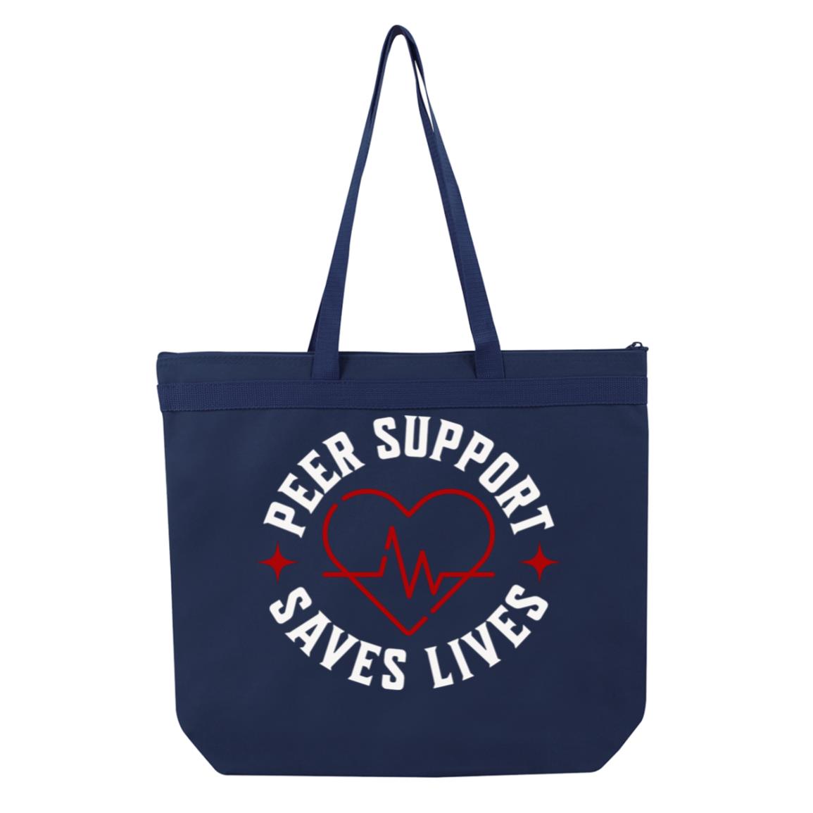 Recovery Tote Bag | Inspiring Sobriety | Peer Support Saves Lives