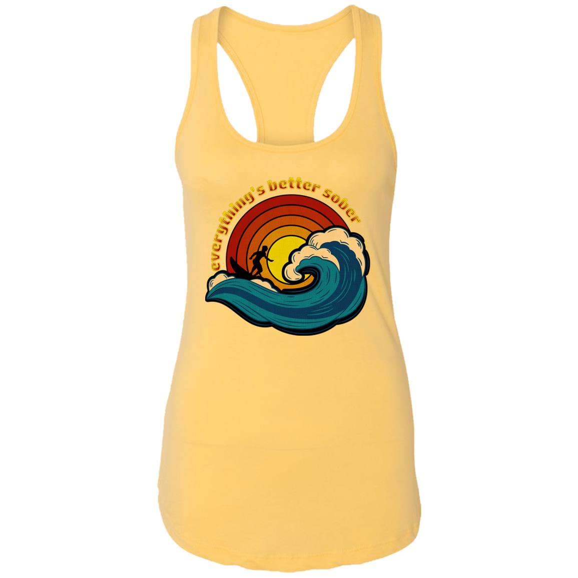 Womens Recovery Tank | Inspiring Sobriety |  Sober Surfer Sunset