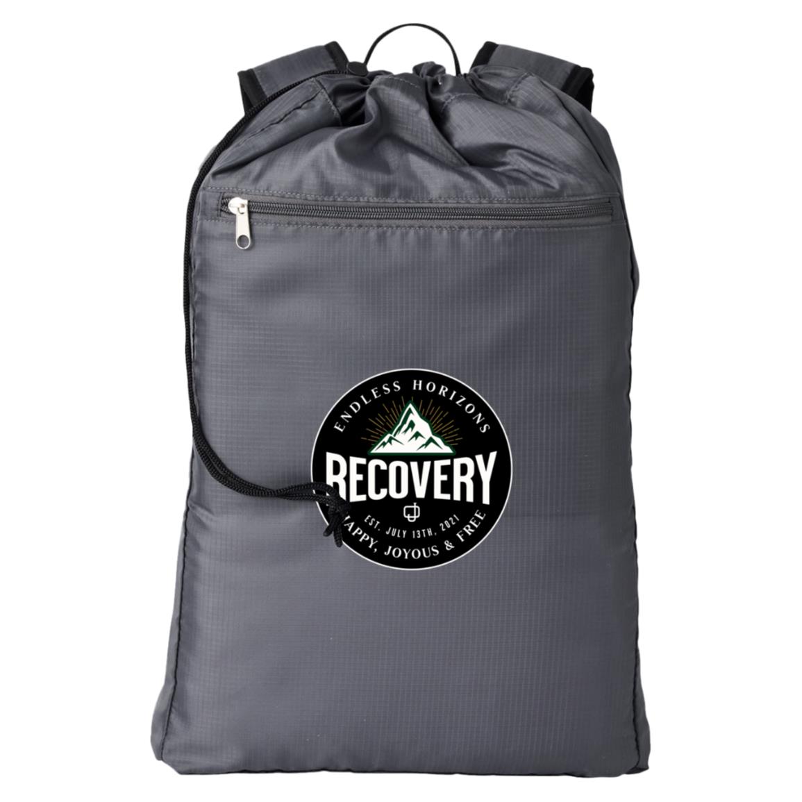 Custom Recovery Cinch Backpack | Inspiring Sobriety | Endless Horizons