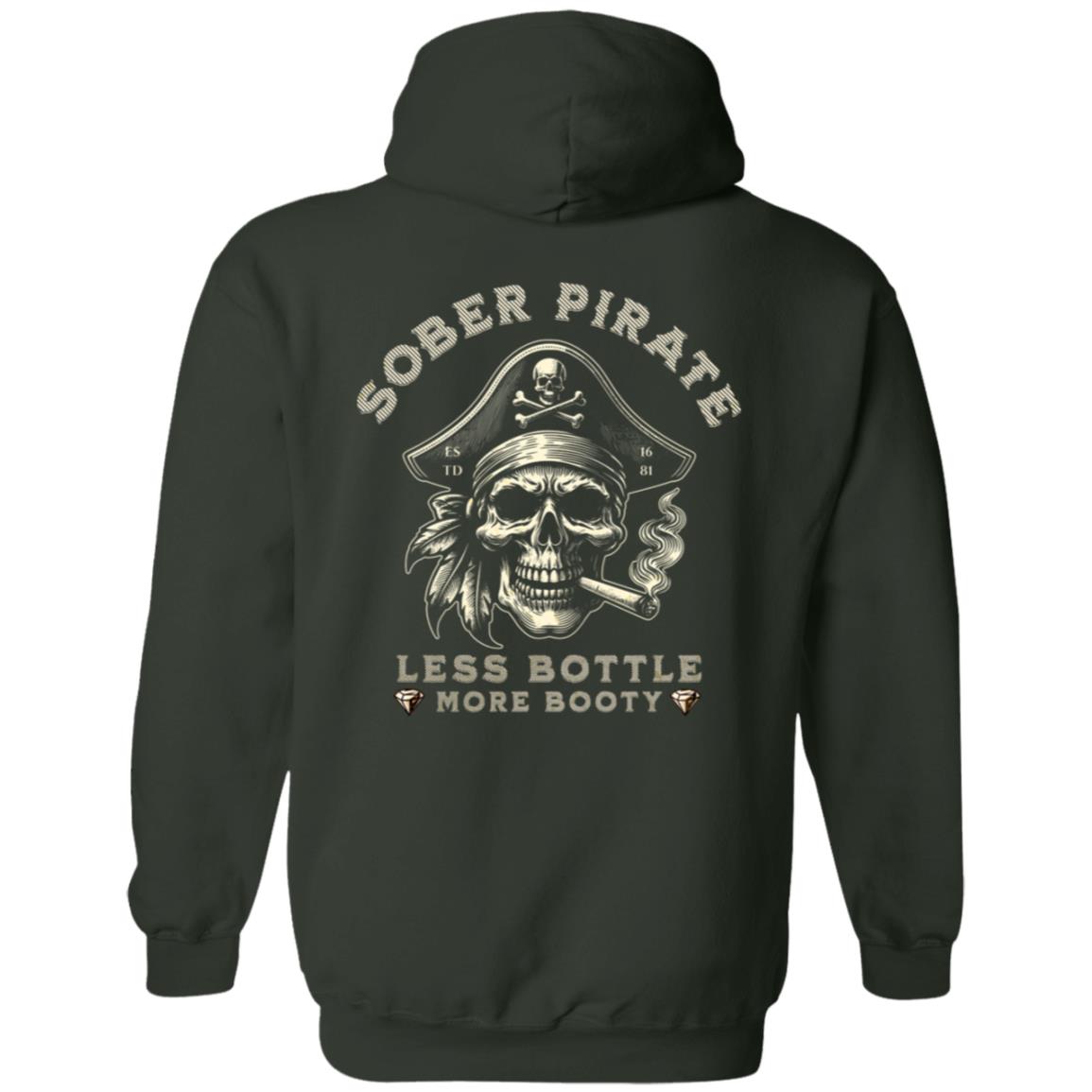 Custom Recovery Zip Hoodie | Inspiring Sobriety |  Sober Pirate - Less Bottle More Booty