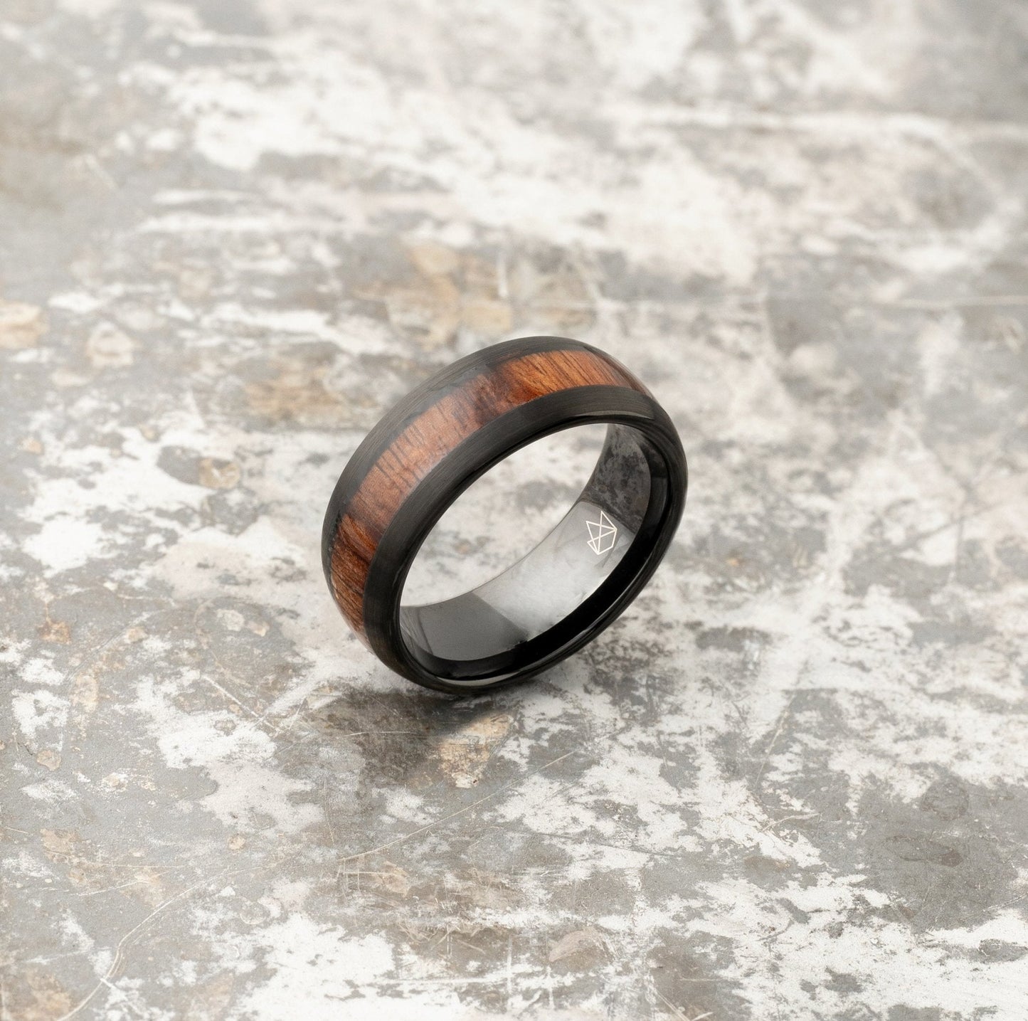 Black Tungsten Ring Ironwood