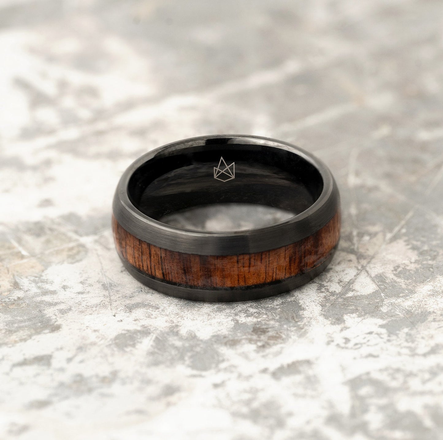 Black Tungsten Ring Ironwood