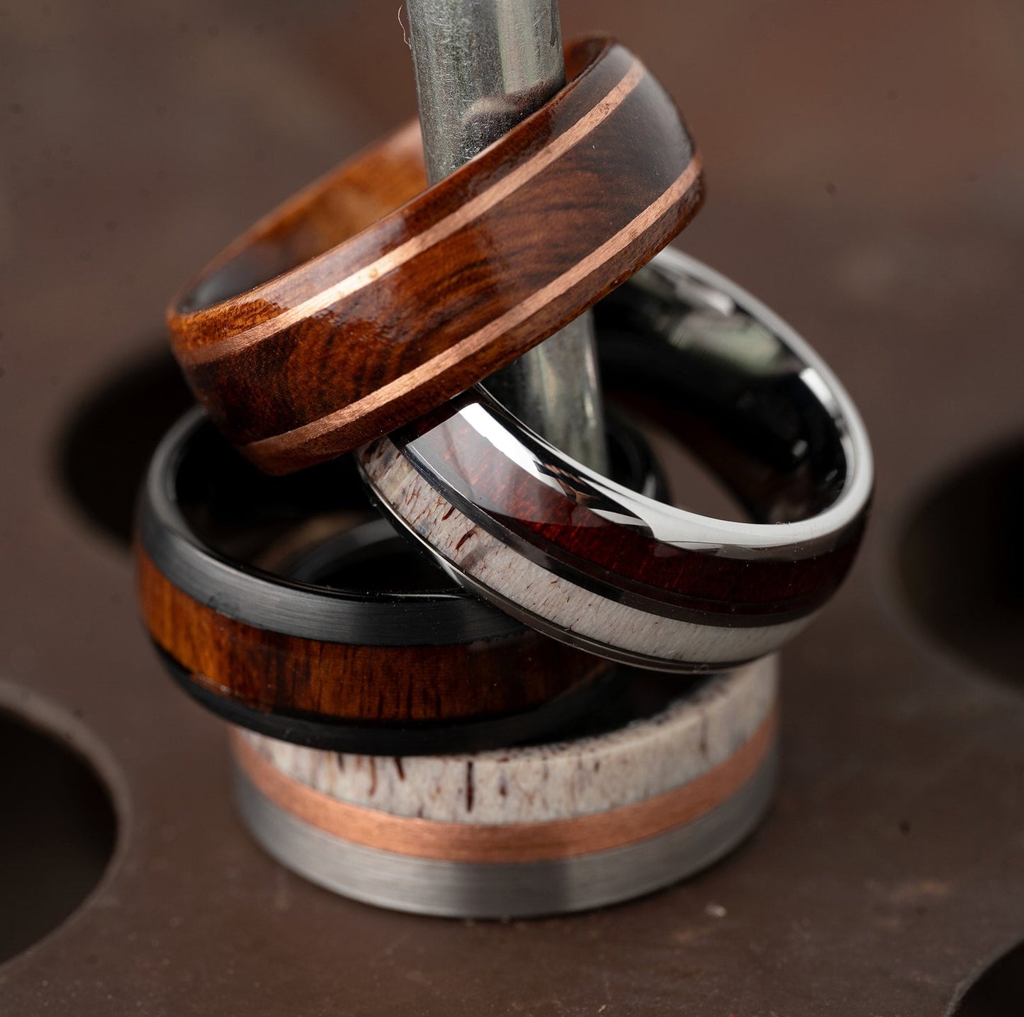 Ironwood Ring Copper Inlay