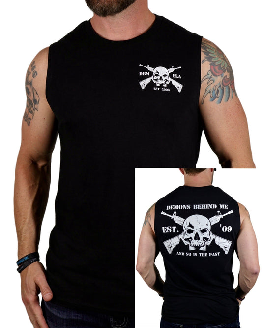 Men's Tactical Black Cut-off Tee