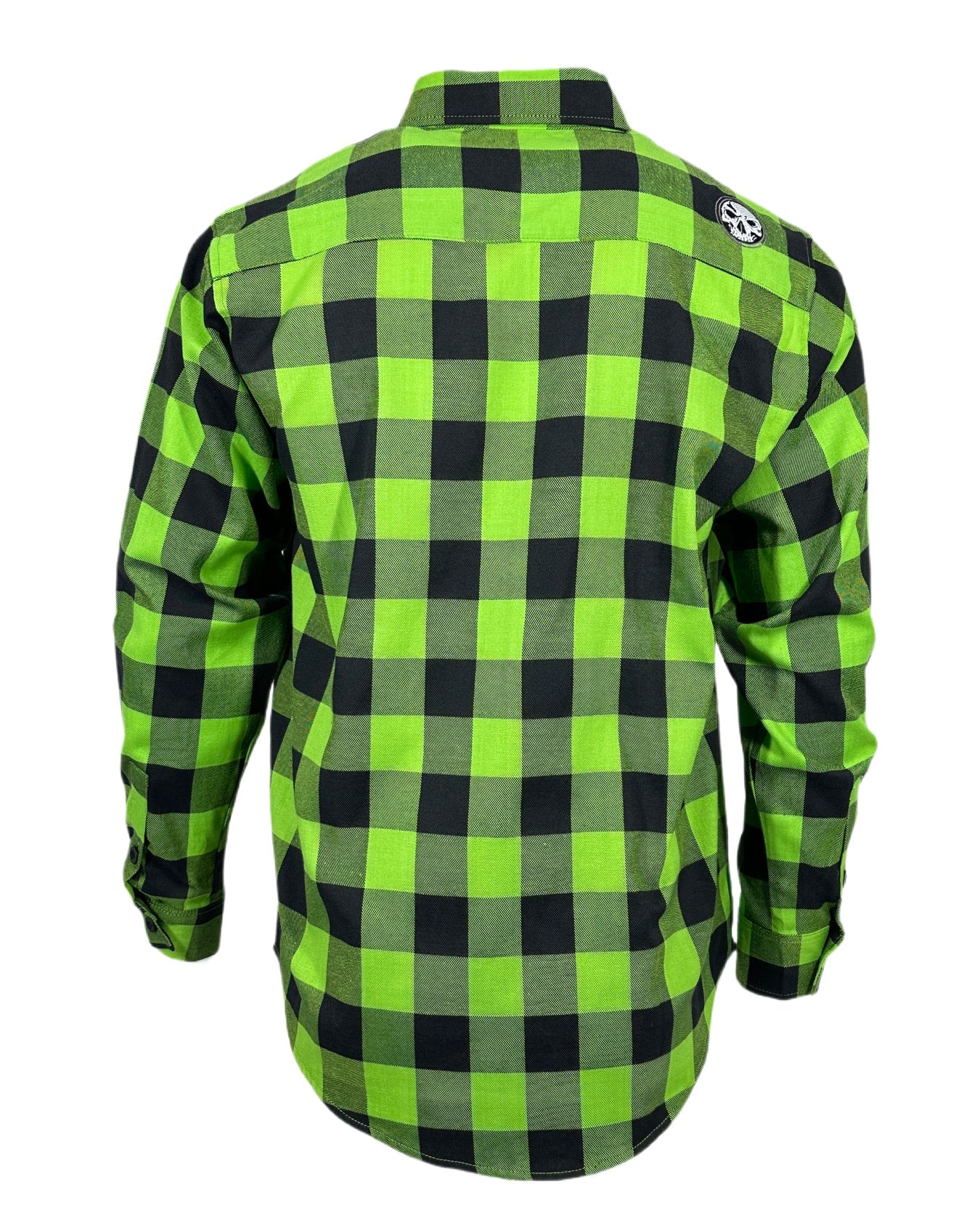 Green & Black Embroidered Flannel (Hidden Snap Collars)