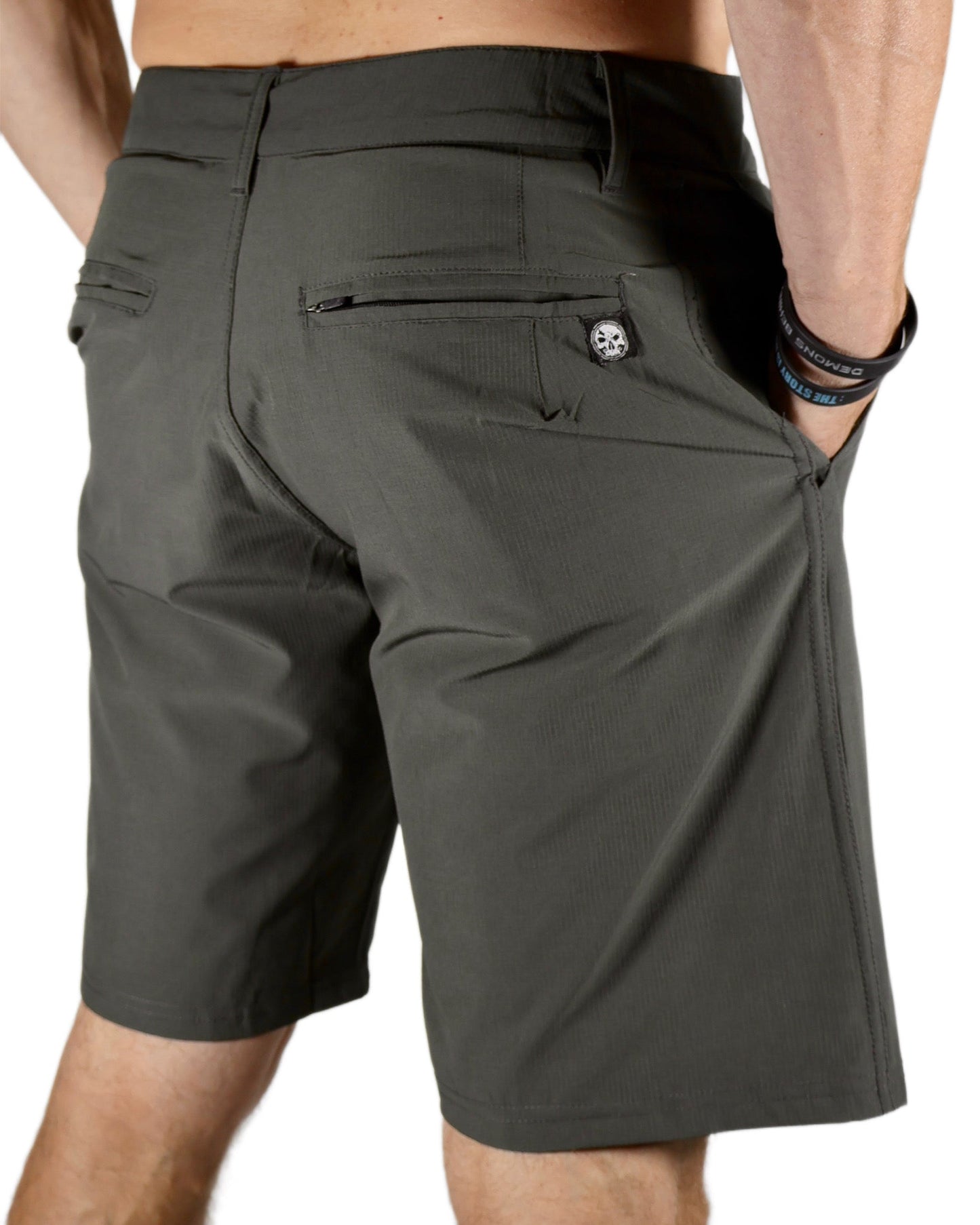 NEW! Gunmetal Stretch Hybrid Shorts