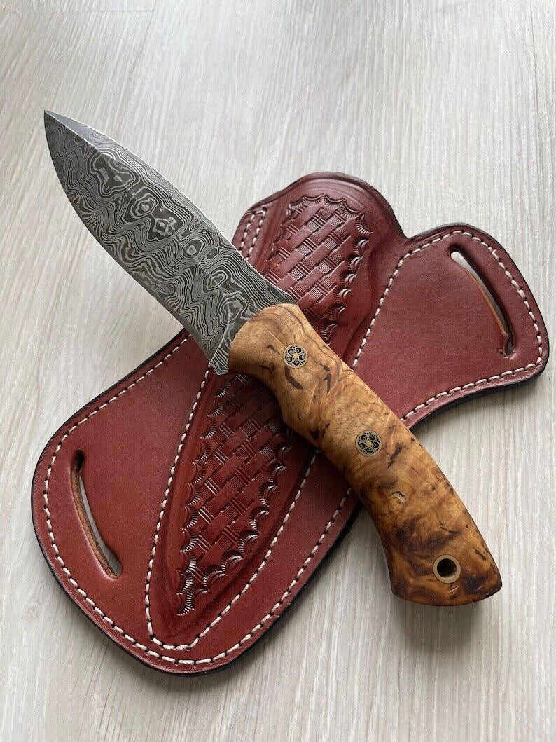 Breeze Hunting Knife with of Spalted Mango Wood Handle