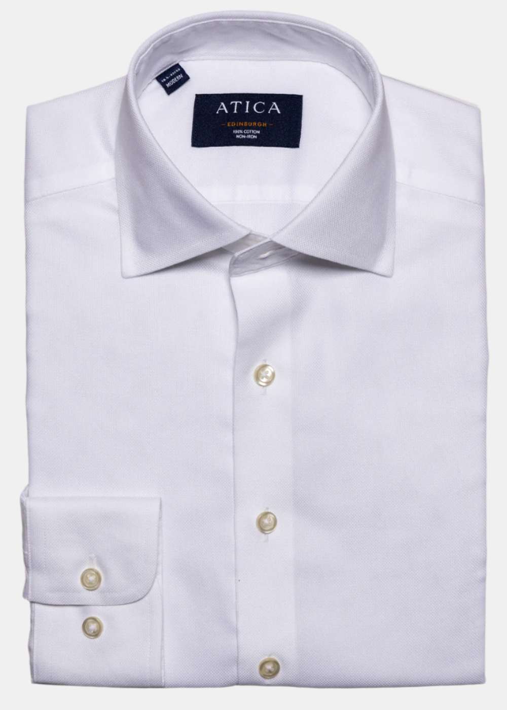 Edinburgh Button Cuff White Shirt