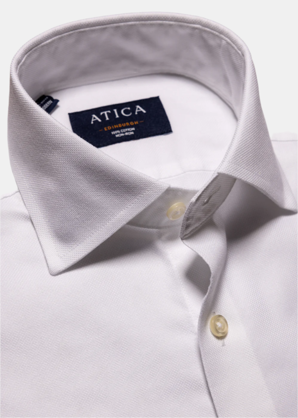 Edinburgh Button Cuff White Shirt