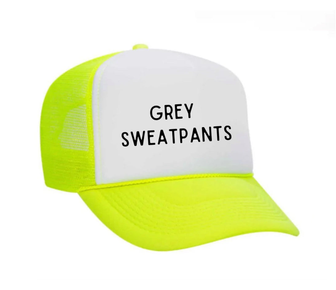 Grey Sweatpants Trucker Hat