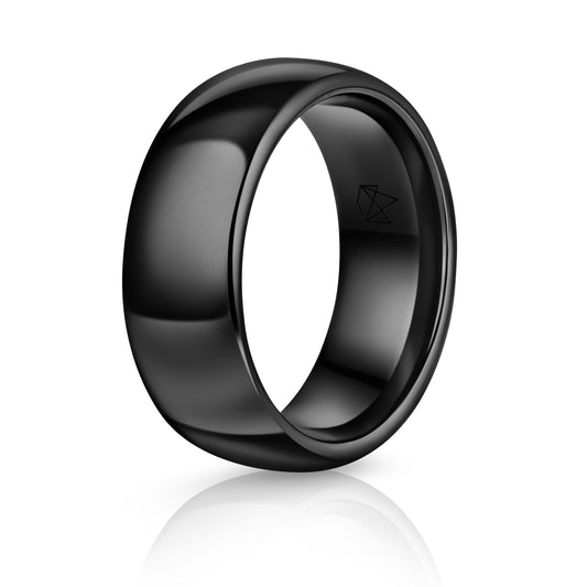 Black Ceramic Ring - Minimalist