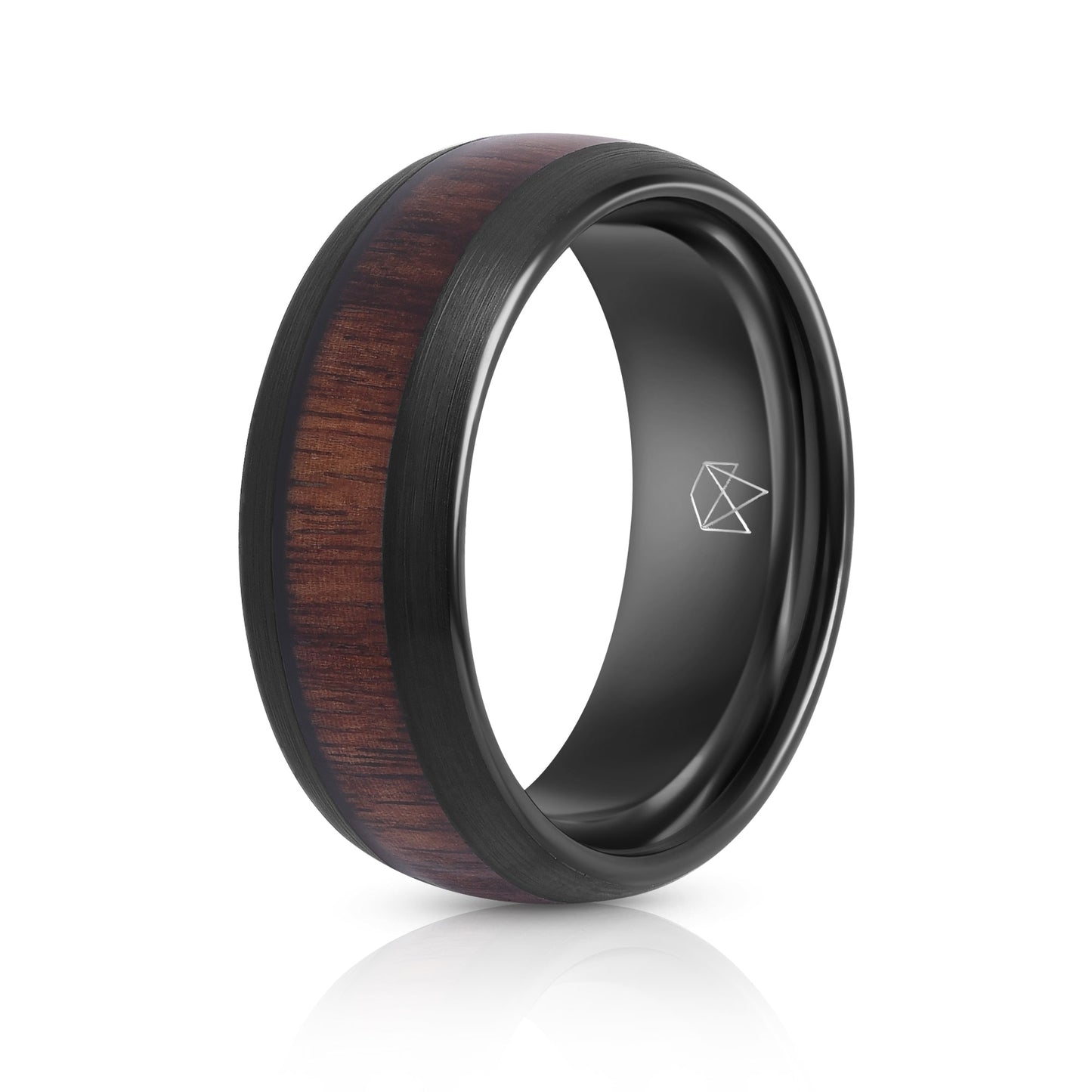 Black Tungsten Ring Ironwood