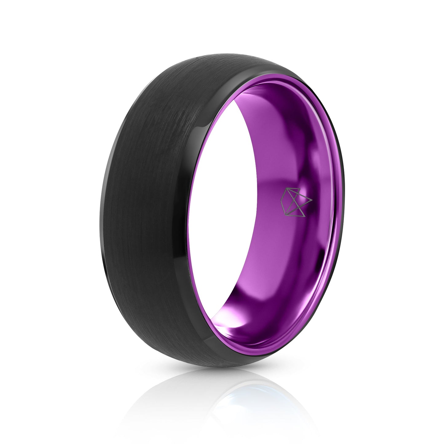 Black Tungsten Ring - Purple EMBR