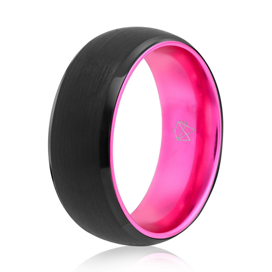 Tungsten Ring (Black) - Resilient Pink