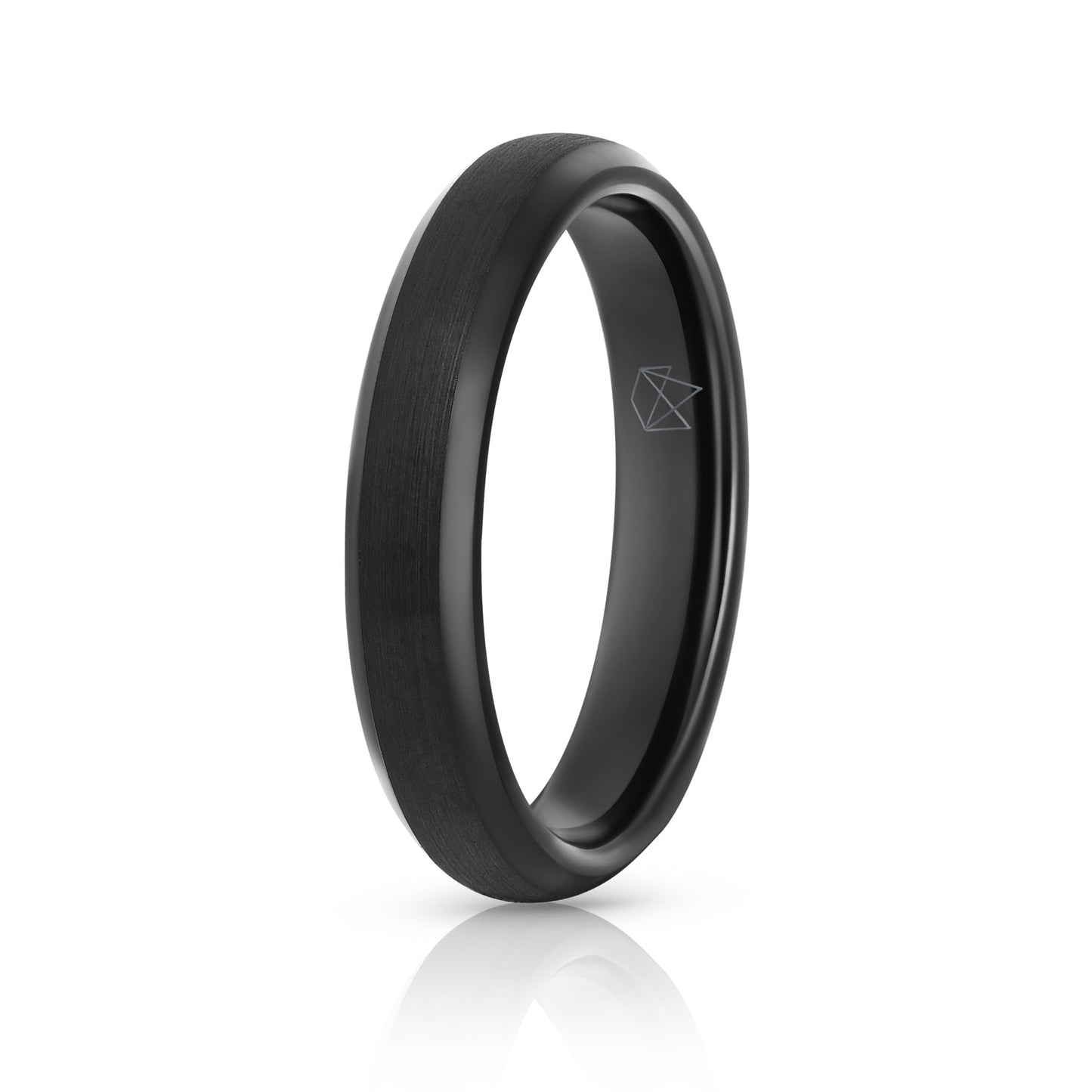 Black Tungsten Ring - Minimalist - 4MM