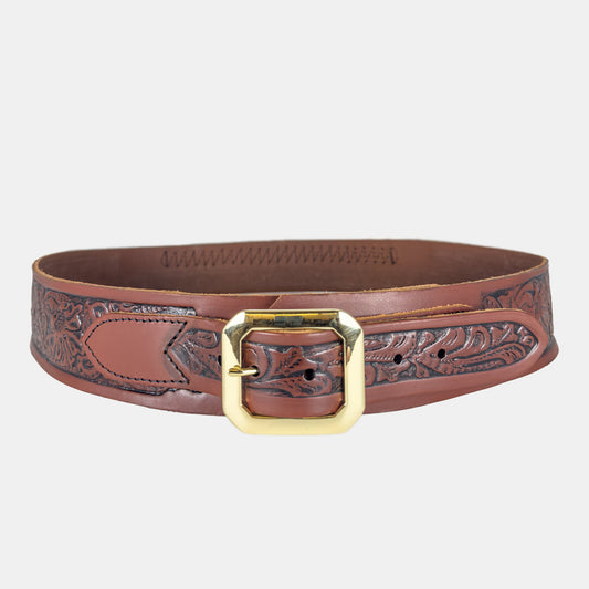 Embossed Revolver Cartridge Belt - 2.5"