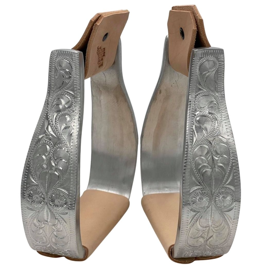 Engraved Aluminum Visalia Show Stirrups