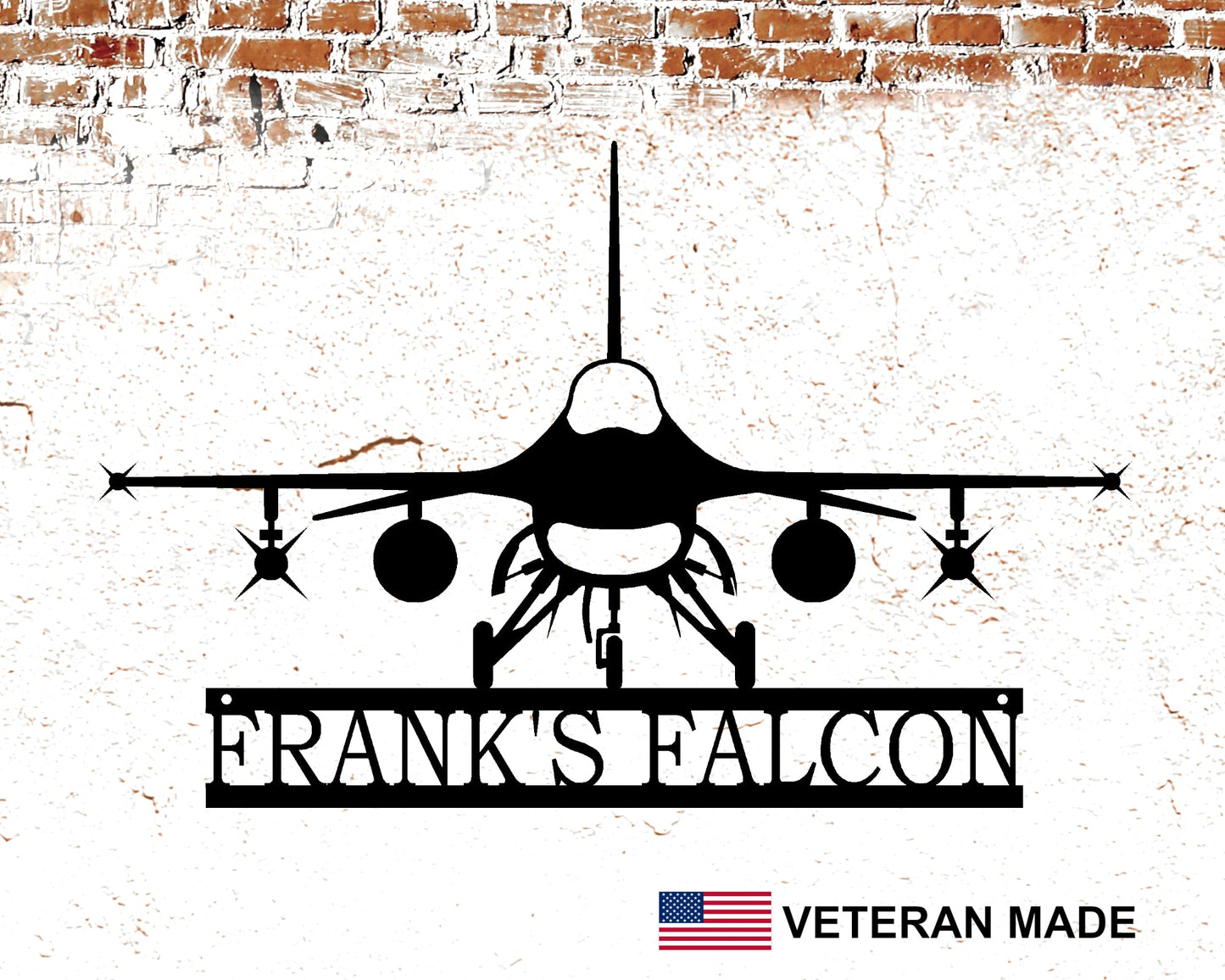 F-16 Fighting Falcon Military Aircraft Personalized Metal Sign