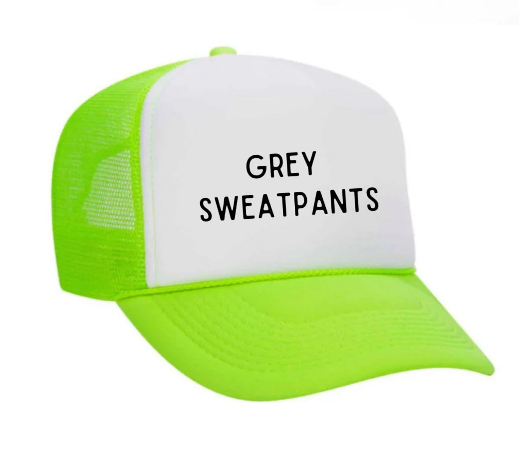 Grey Sweatpants Trucker Hat