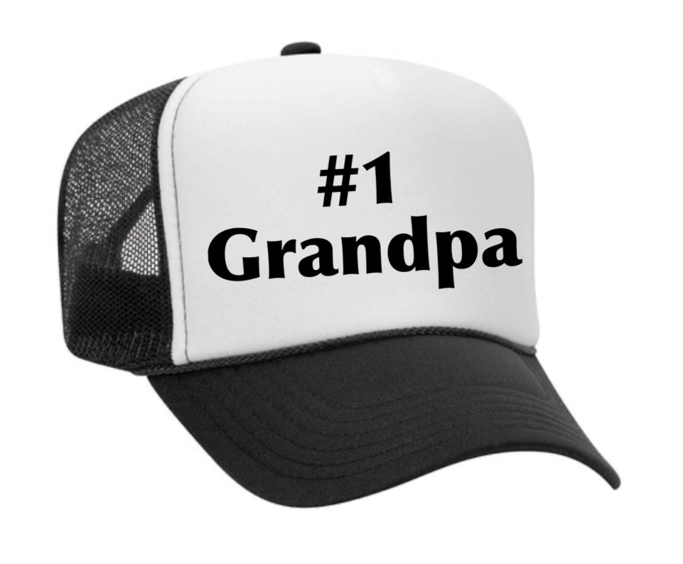 #1 Grandpa Trucker Hat