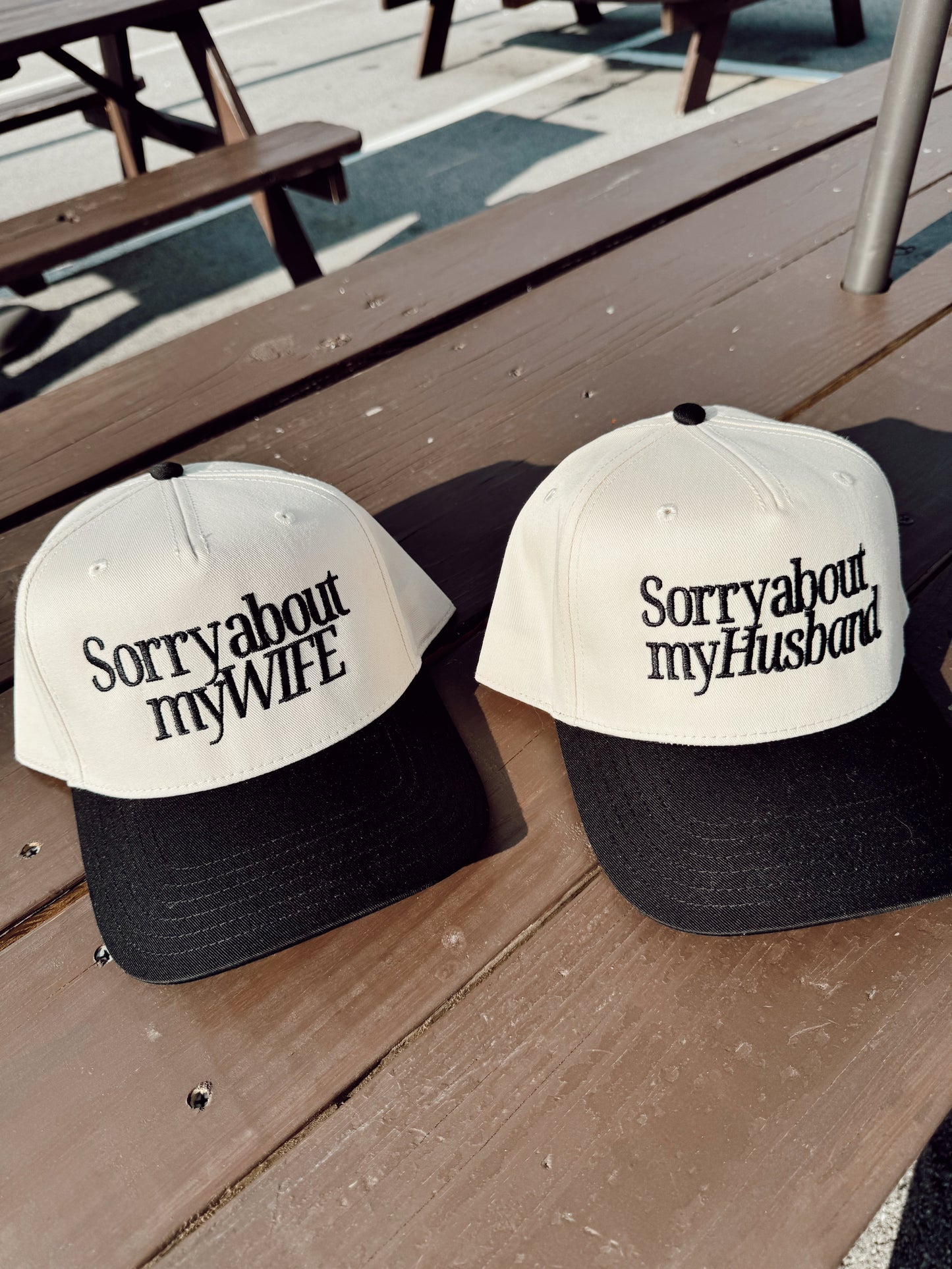 Sorry about my Husband / Wife Vintage Trucker Hat