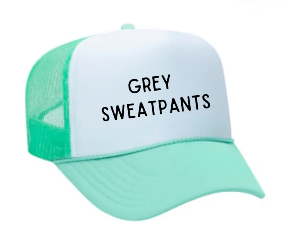 Grey Sweatpants Trucker Hat